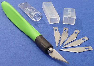 PROFI Präzisionsmesser  Skalpell + 5 Klingen TOP QUALITÄT mit SOFTGRIFF  7852199
