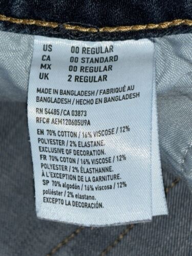 American Eagle Super Stretch Artist Crop Jeans Damen Gr. 00 Regular Dark Wash - Bild 11 von 22