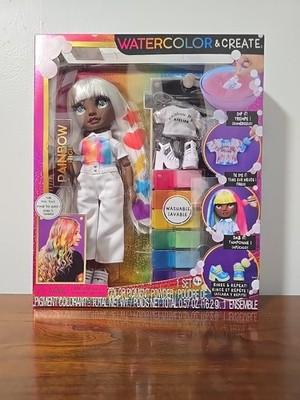 2024 Rainbow High Watercolor & Create DIY Fashion Doll With Washable Watercolors