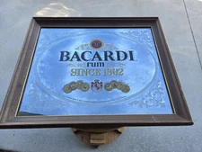 1978 RARE Bacardi Rum Vintage Mirror Wood Frame**PICKUP**