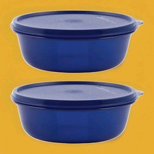 Tupperware Große Hitparade 2er Set 600 ml dunkelblau Frische Behälter Dosen NEU