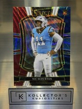 2025 Panini Select - Premier Level Nic Scourton #143 Tri-Color Prizm /299 (RC)