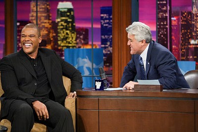 Actor Tyler Perry during an interview during an interview with hos- Old Photo 1