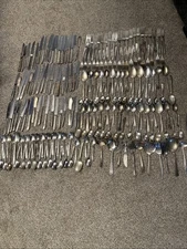 220 Pieces Silver plate Forks Knives Spoons Mixed Lot Vintage Fancy  Great Deal!