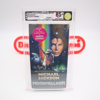 VHS MICHAEL JACKSON MOONWALKER - VGA GRADED 85+ NM+ GOLD! NEW & Factory Sealed!