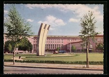 Berlin, Luftbrücken-Denkmal am Flughafen Tempelhof, Ansichtskarte 