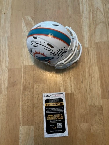 Ricky Williams Signed Autographed Inscribed Miami Dolphins Mini Helmet JSA COA
