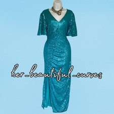 RIVER ISLAND SHIMMERING SEQUINS EVENING PARTY DRESS SIZE 16 new with tags