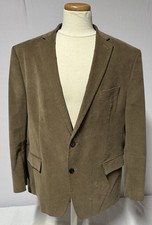 Lauren Ralph Lauren Corduroy Suit Sport Coat Blazer Jacket Brown Sz 48R Bulldog