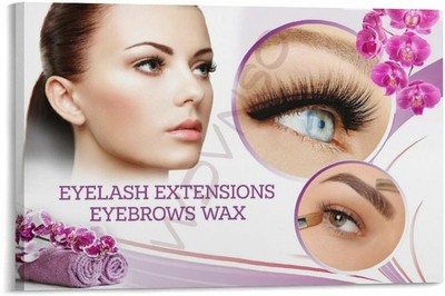 Eyelash Extensions Poster Beauty Salon Eyebrow Wax Wall Art Decor
