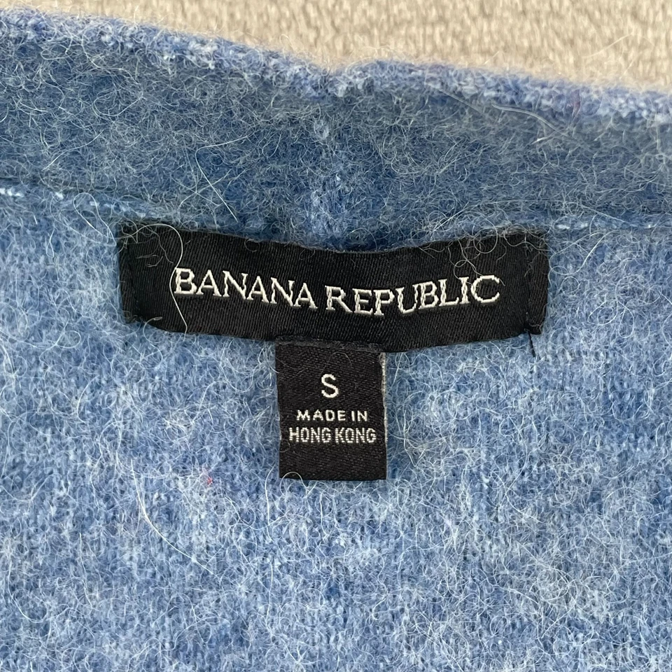Cárdigan suéter Banana Republic de gran tamaño para mujer pequeño azul lana alpaca nuevo sin etiquetas Foto 2 de 4