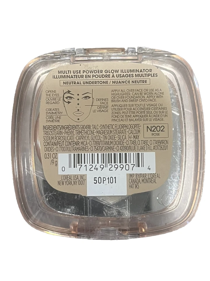 L'Oreal True Match Lumi Powder Glow Illuminator N202 Rose Blush Highlighter *NEW - Image 2 of 2