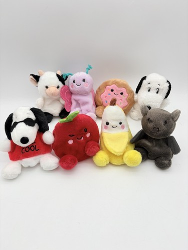 Aurora Palm Pals Lot Bean Bag Chunky Shelf Sitter Charlie Brown Snoopy 8 PCS