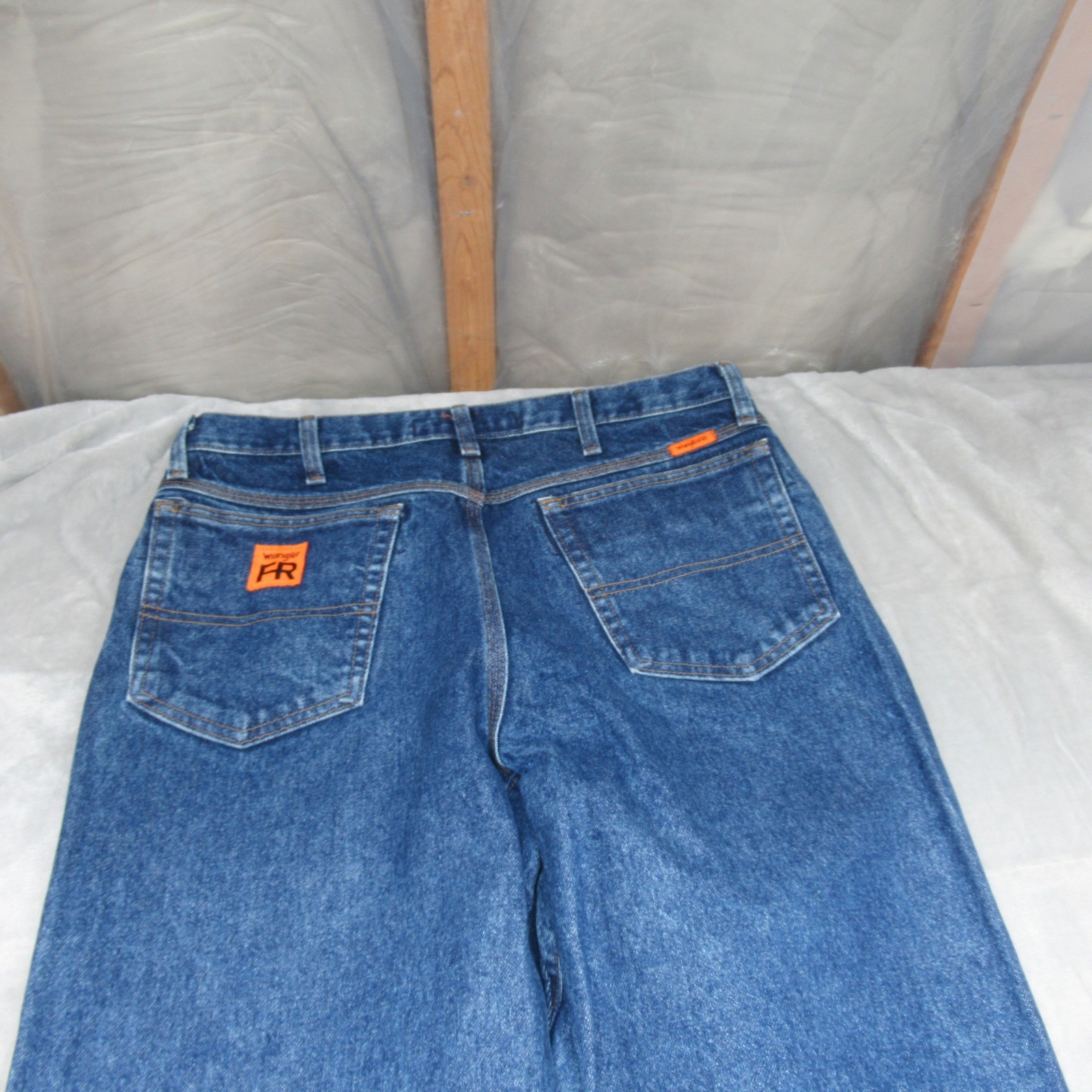 Wrangler FR Jeans Mens 33x31 Medium Wash Denim Riggs Flame Resistant Workwear thumbnail 6
