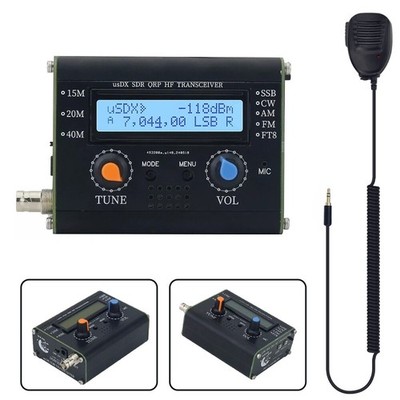 1USDX SDR QRP HF Transceiver QCX-SSB to SSB 3-Band 5W All Mode with Handheld Mic