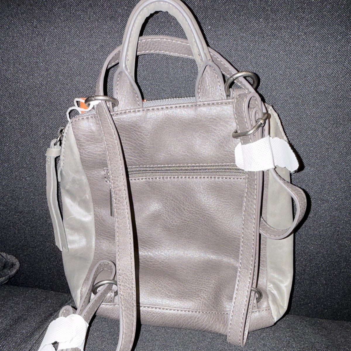 Rare The Sak Metallic Gray Floral Embossed Convertible Backpack The Sak Backpack Convertible Bags & Handbags for Women for  main image 4