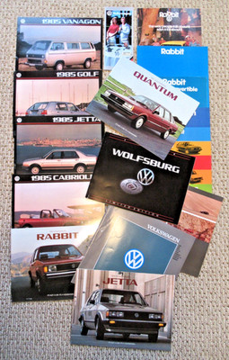 (15)  Vintage 1980's VOLKSWAGEN Car Sales Showroom Brochures