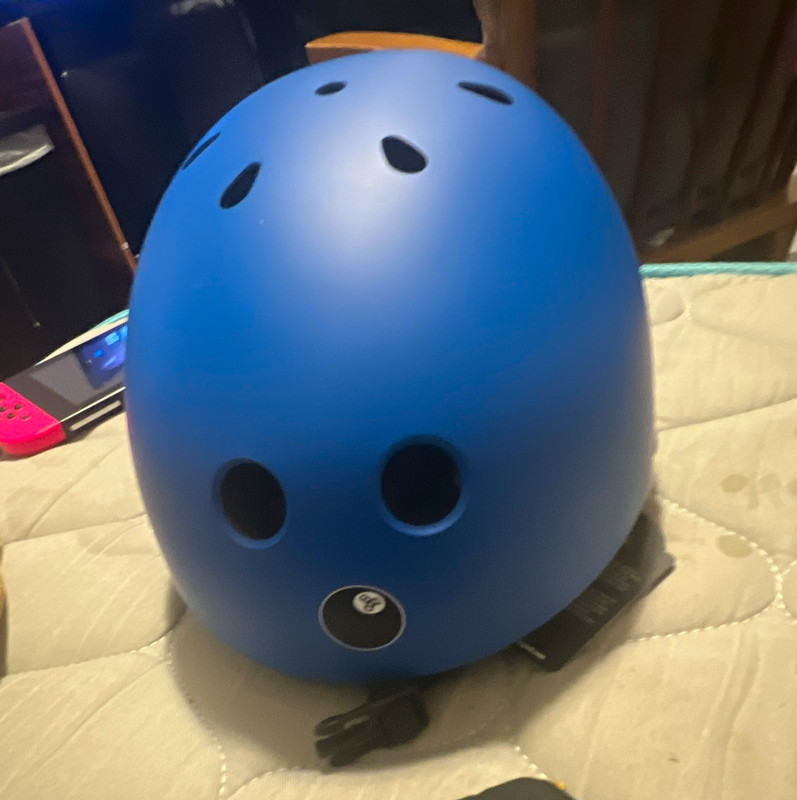 Blue Skate Helmet for Skateboarding with Black Vents