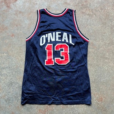 BASKETBALL O'NEAL Champion製 MADE IN USA Vintage Champion Shaq O'Neal USA Basketball Jersey 13 Navy Mens 44