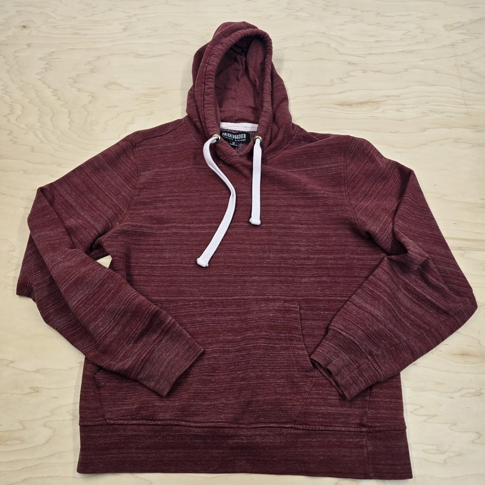 Knickerbocker Maroon Hoodie Pull Over Drawstring Large