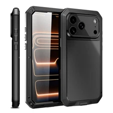 Case For iPhone 17 Pro Max/17 Pro/17 Aluminum Shockproof Cover Screen Protector