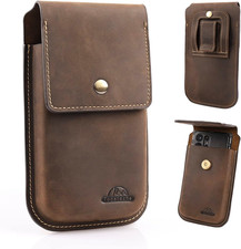 Leather Phone Holster for Pro Max  plus - Belt Clip Cell Phone Case for Galaxy