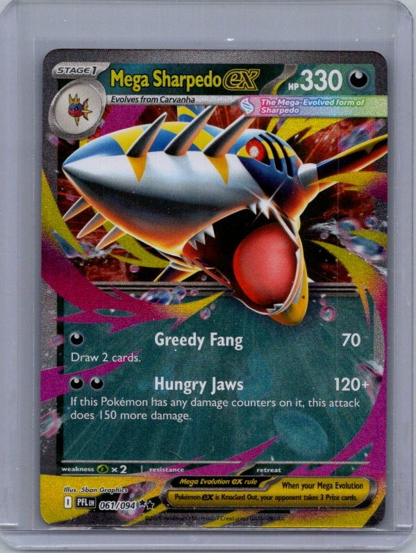 ME02: Phantasmal Flames #061/094 Mega Sharpedo ex Holo