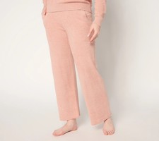 Barefoot Dreams CozyChic Ultra Lite Rolled Edge Ankle Pant, Coral Sz S TALL a674