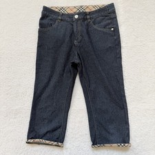 Burberry Girls Size 10 Nova Check Capri Pants cotton bottoms Kids Horse Jeans