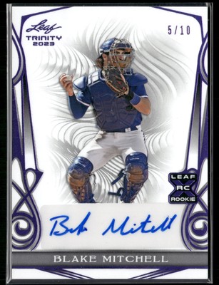 2023 Leaf Trinity #BA-BM2 Blake Mitchell Base Autograph Purple