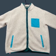 LEGO Cream Sherpa Fleece Jacket Size Large Recycled Full-Zip Unisex Outerwear
