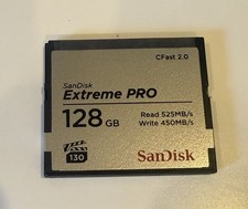SanDisk Extreme PRO 128GB CFast 2.0 Memory Card VPG130- Tested  Works