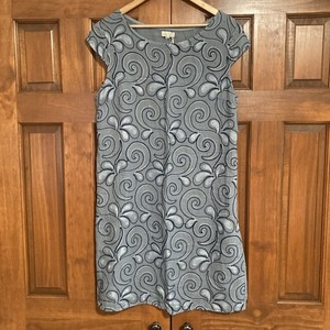 knee length dresses for ladies Lina Tomei Grey Linen dress Size L – The Wardrobe main image 0