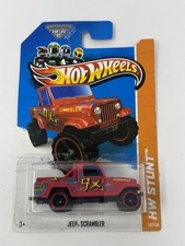 Hot Wheels Stunt Red Jeep CJ-8 Scrambler Beadlock Wheels #78 A7