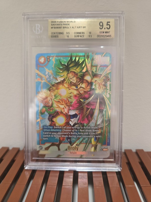 2025 DBS FUSION WORLD SAIYAN'S PRIDE ALT ART SR #FB08-087 BROLY BGS 9.5