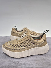 Dolce Vita Women  s Beige Woven Casual Platform Sneakers US Size 7
