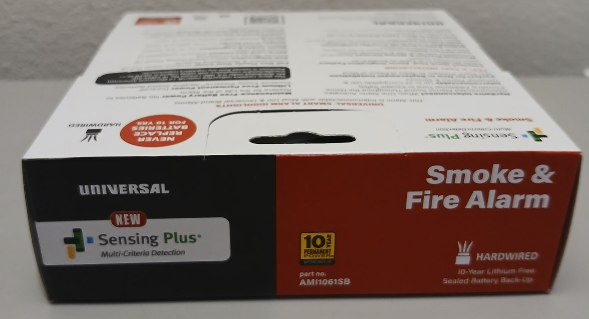 USI HARDWIRED 10 YEAR 2-IN-1 SMOKE & FIRE ALARM AMI1061SB-4P