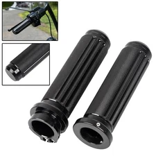 Motorcycle Black 1"Handle Bar Hand Grips Fit For Harley 96-17 Dyna 96-07 Touring