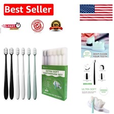 Extra Soft Toothbrush for Sensitive Gums - 6 Pack with 20000 Micro Bristles