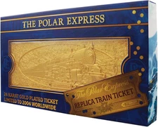 The Polar Express 24K Gold Plated Train Ticket – Limited Edition Collectible