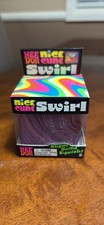 NEW Rare VIRAL Schylling NeeDoh Nice Cube SWIRL Super Solid Squish Multi Color