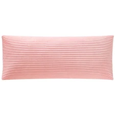 Extra Long 48 x 20 Inch Ribbed Body Pillow with Removable Soft Cover Pink