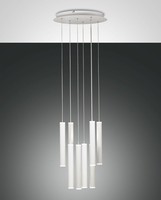 LED HäNgelampe Esszimmer Weiß Metall L:40 Cm 3000 K Rund Pendelleuchte KüChe