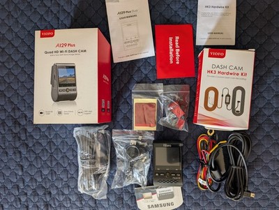 Viofo A129 Plus 1440P Dash Cam, HK3 Hardwire Kit, Samsung SD Card