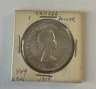 1959 Canada 1 Dollar .800 Silver Coin ELIZABETH II Very Fine (MM00184)