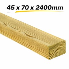 45x70mm C16 Treated Timber Spruce - Kiln Dried Structural Wood 2.4m (2400mm)