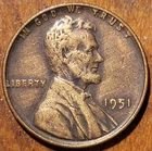 1951 P  Lincoln Cent  Coin   N74