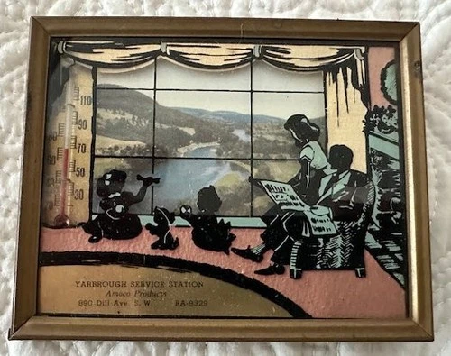 Vintage Yarbrough Amoco Service Station Featuring Family Silhouette Plaque
