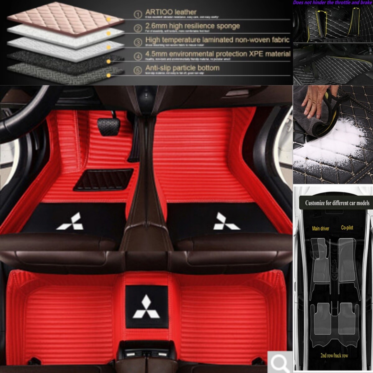 Custom for mitsubishi lancer car floor mats luxury waterproof carpets liners