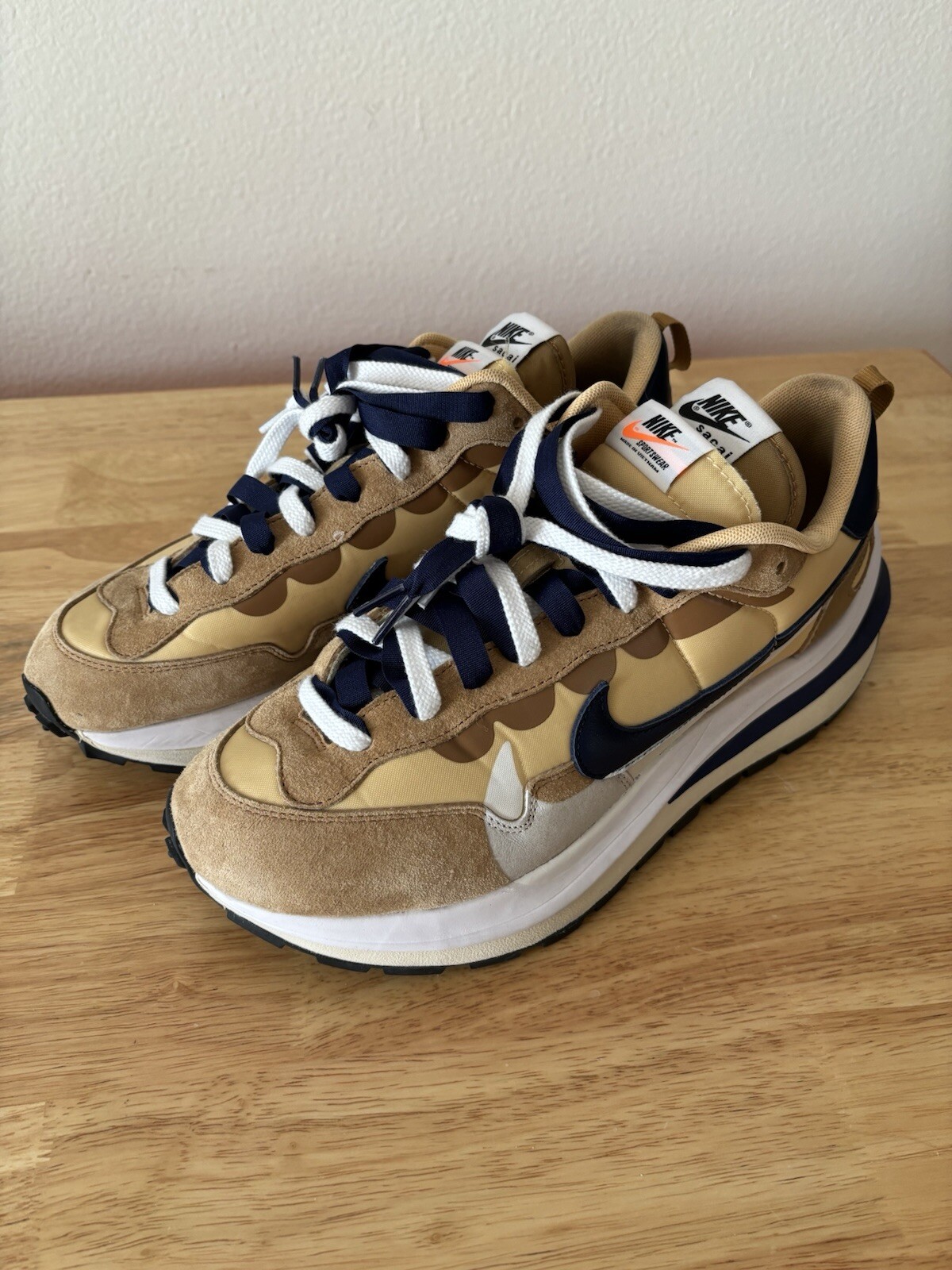 SACAI X NIKE ? Scarpe NIKE Sacai x VaporWaffle 'Sesame Blue Void' Marrone DD1875 200 TAGLIA 10 RARE!